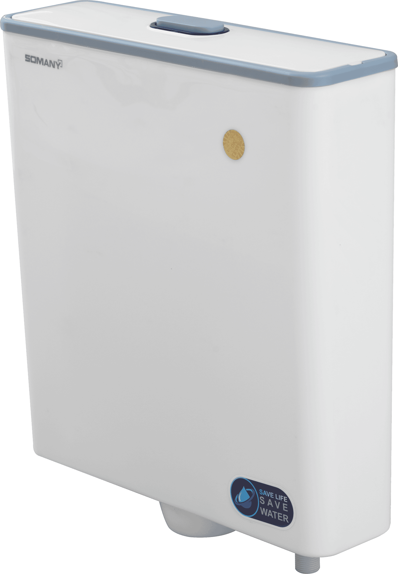 Power Single Flush Pvc Cistern Top Push