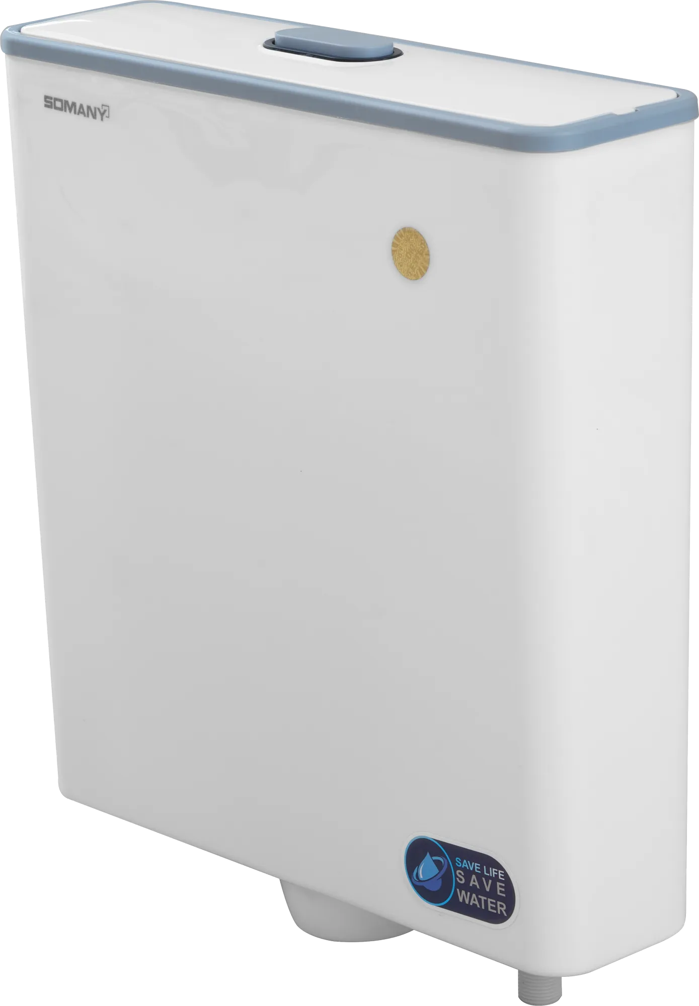 Power Single Flush Pvc Cistern Top Push BATHWARE