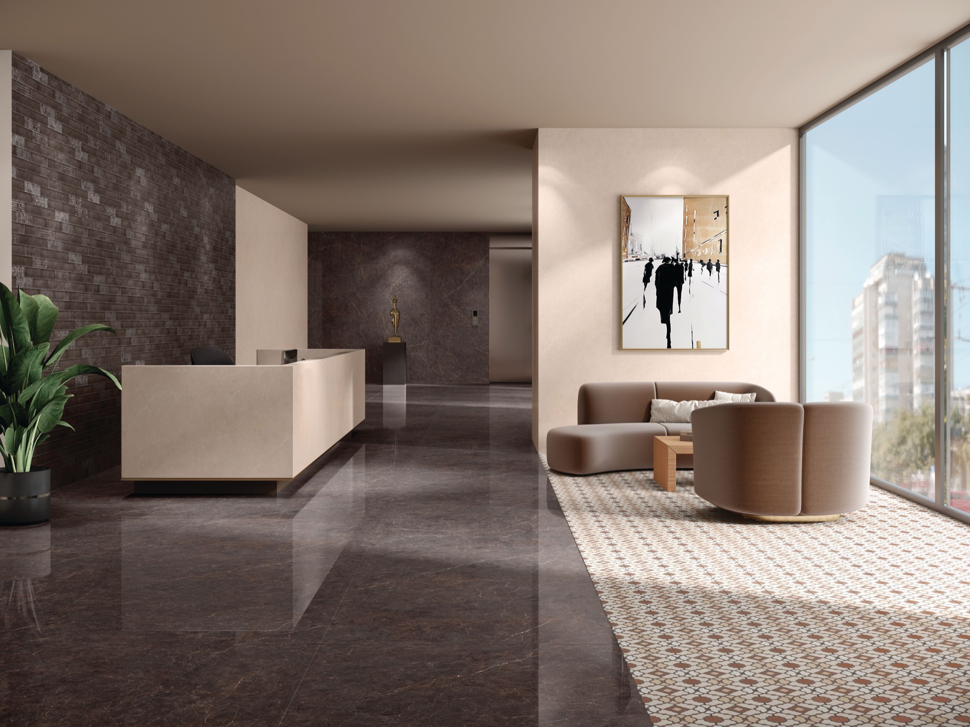 Elysian Marron tiles