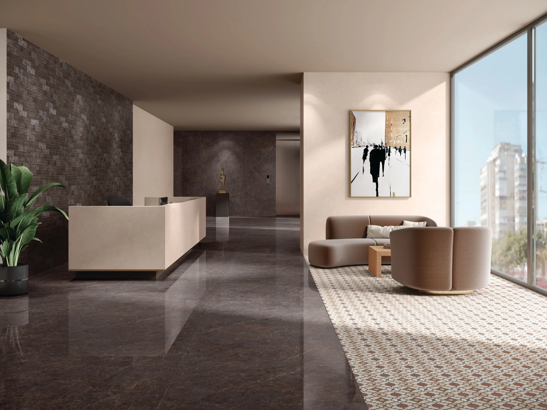 Texture layering over tiles, framed through Indian design philosophy