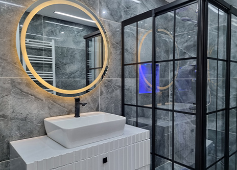 Tile washwashan design Just wrapped up this stunning bathroom project Featuring luxurious white marble tiles, a bespoke basin, and sleek gunmetal concealed fixtures, this space exudes elegance and modern style The perfect blend of