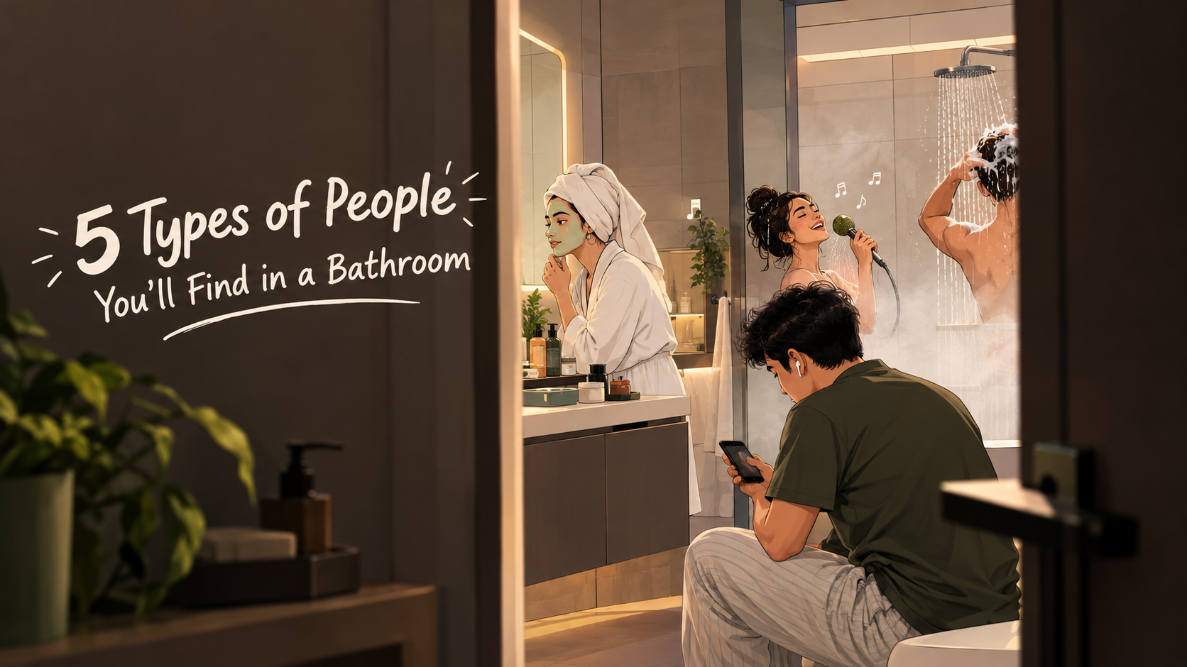 5 Types of People You'll Find in a Bathroom
