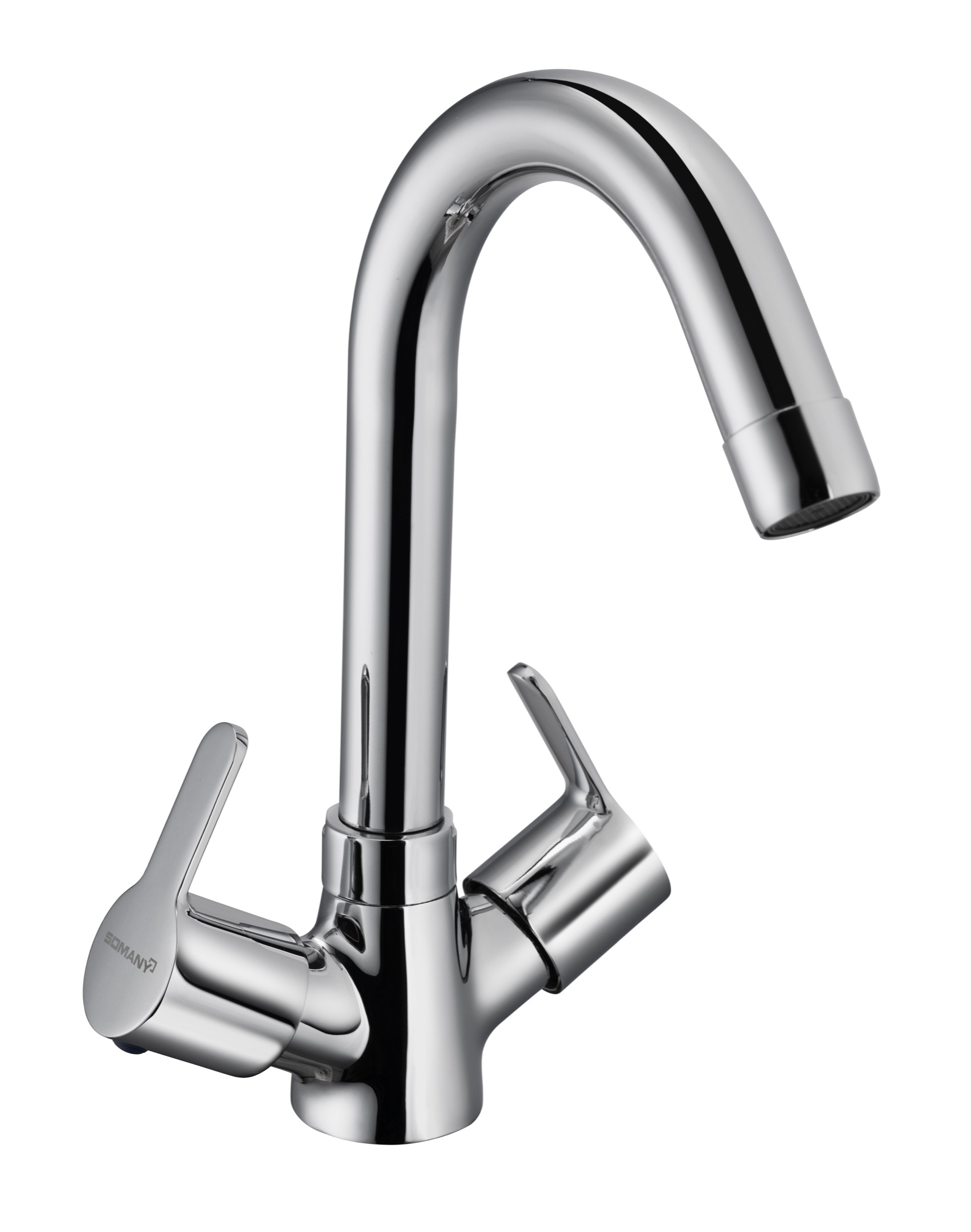 Power centre hole basin mixer