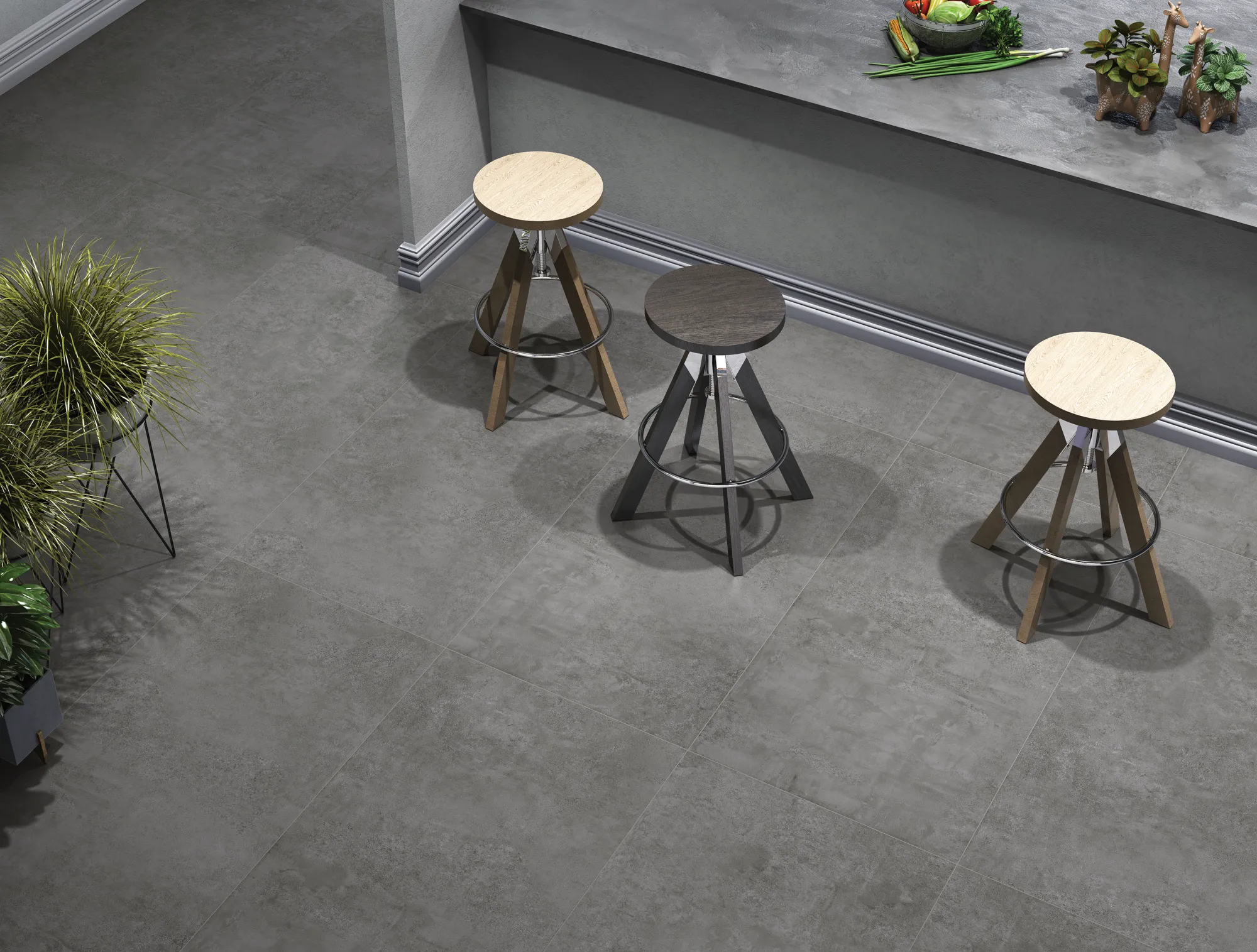 BON PASTORAL GREY DARK VC CERAMIC for Floor — Somany Marvela FlorTuff collection