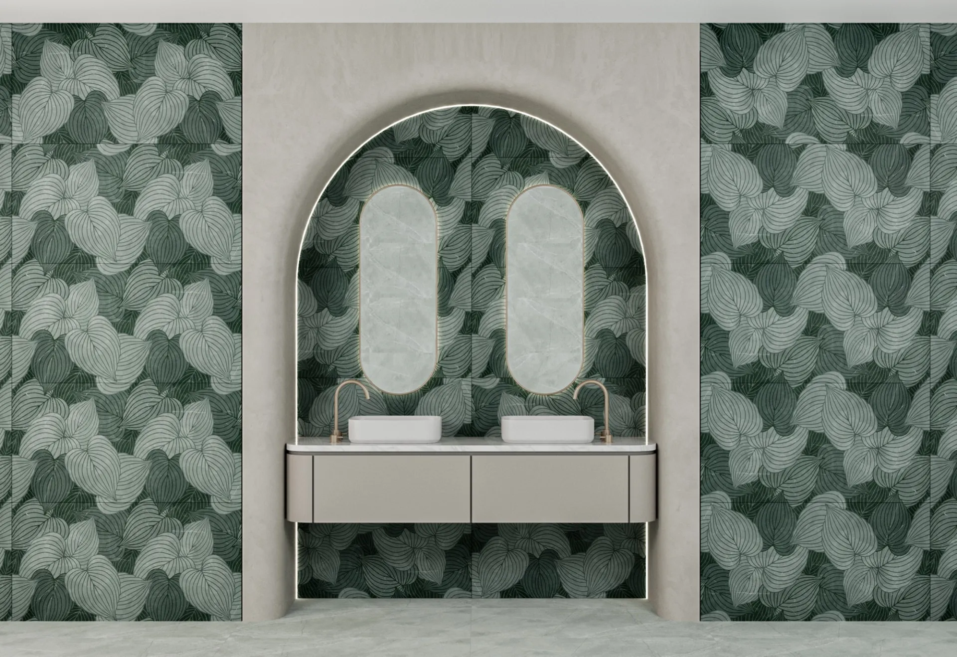 EON VERDANT MINT DECOR MATT V1 CERAMIC for Floor — Somany NEOLLA collection