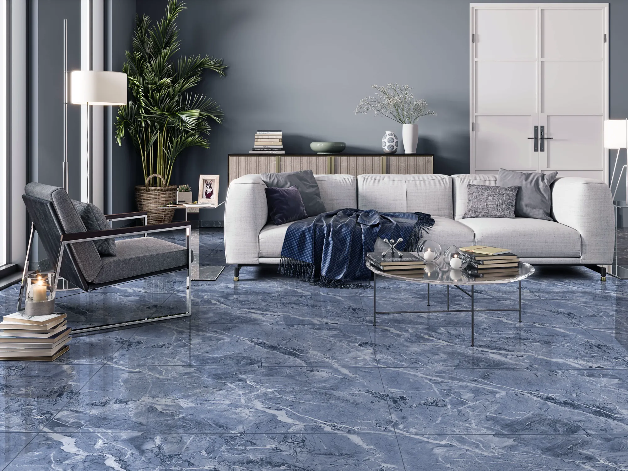 MUSE AZZURRO GORE FP CERAMIC for Wall, Floor — Somany MUSE SERIES collection