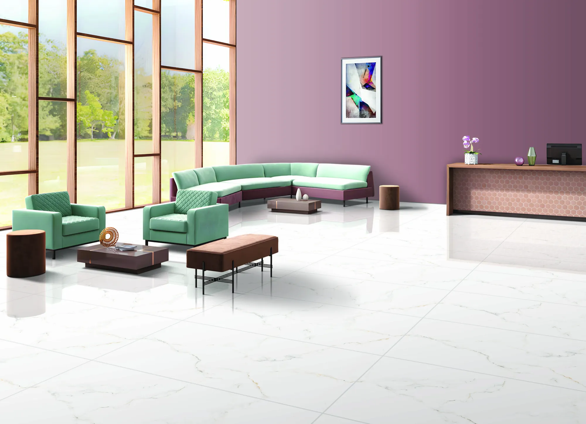 MUSE GLACIER NATURA FP CERAMIC for Wall, Floor — Somany MUSE SERIES collection