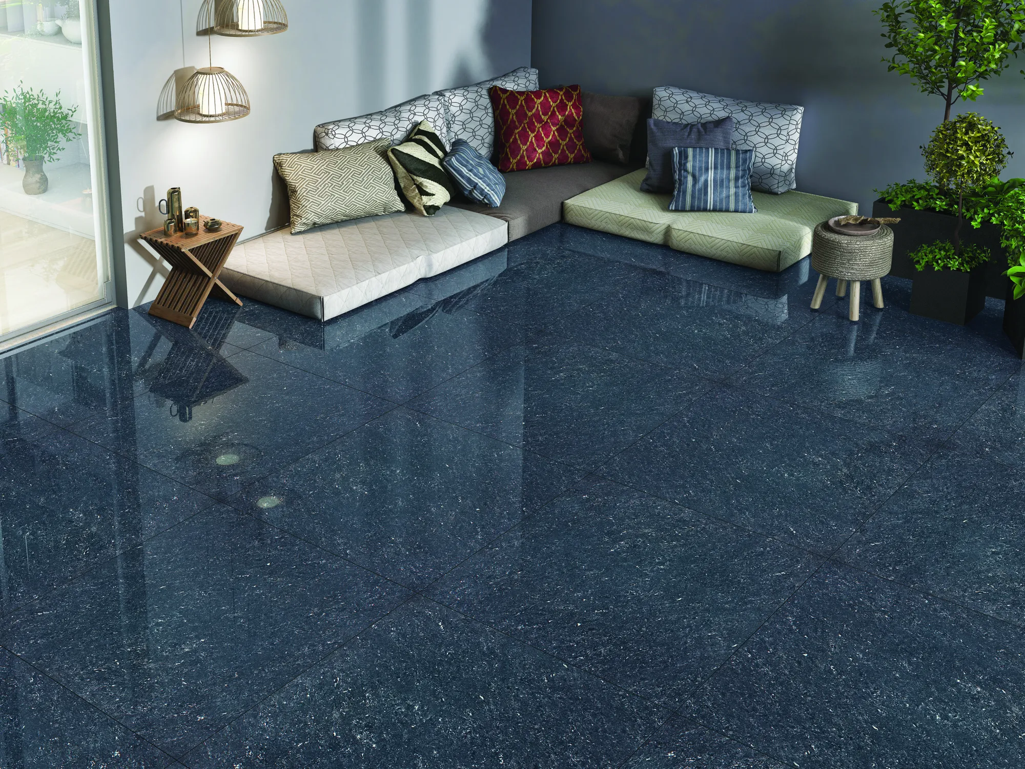 STALLION BLACK PVT for Wall, Floor — Somany Ultra Charge collection