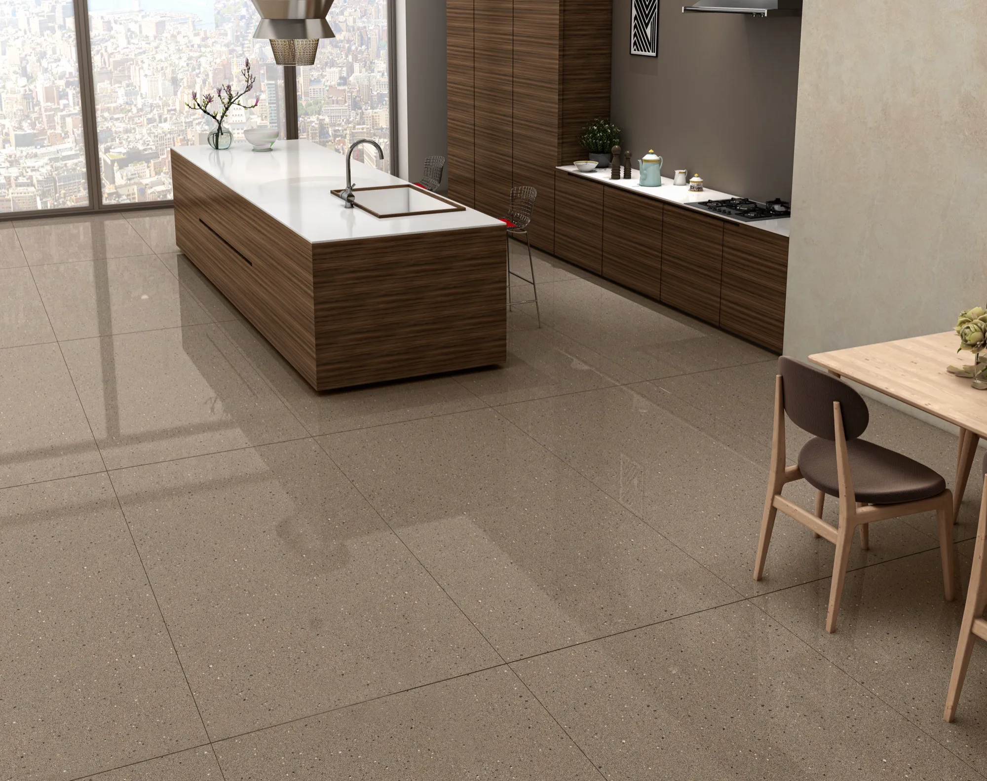 GROS STONE ALMOND POLISH PVT for Wall, Floor — Somany Tech Homogenea collection