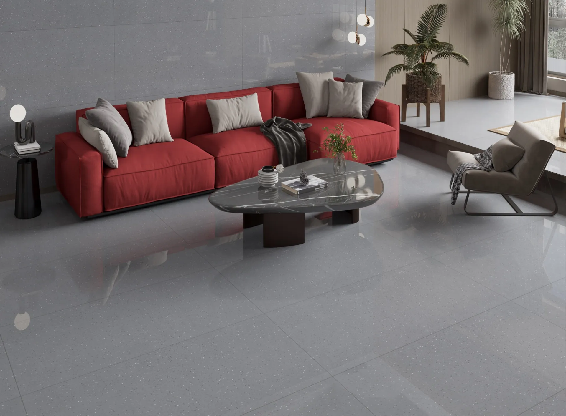 GROS STONE GREY POLISH PVT for Floor — Somany TECH HOMOGENEA collection