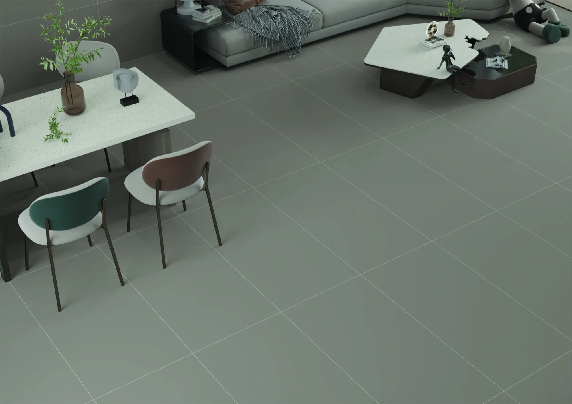 FB DAZEL DARK GREY MATT PVT for Floor — Somany TECH HOMOGENEA collection
