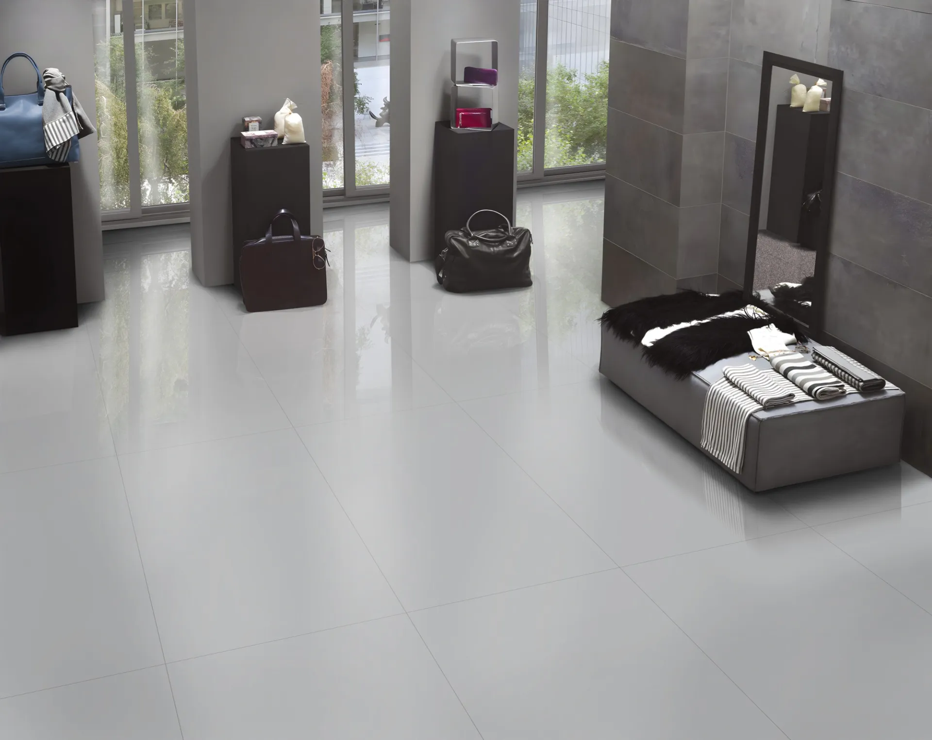 FB DAZEL LIGHT GREY POLISH PVT for Floor — Somany TECH HOMOGENEA collection