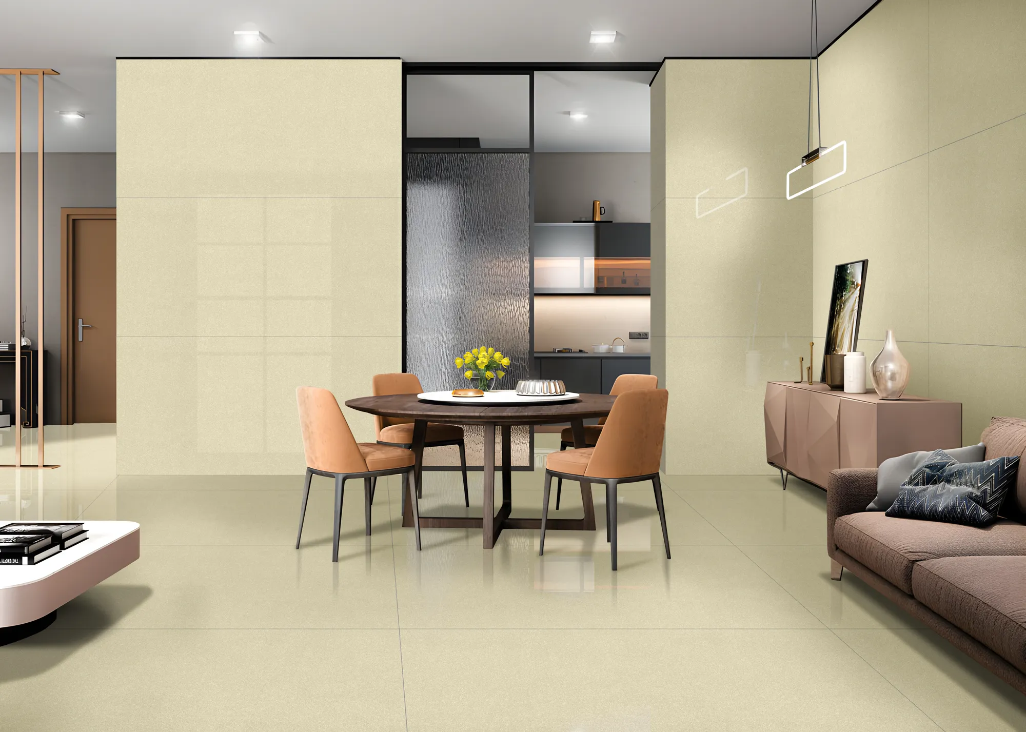 FB VEGA BUTTER POLISH PVT for Floor — Somany TECH HOMOGENEA collection