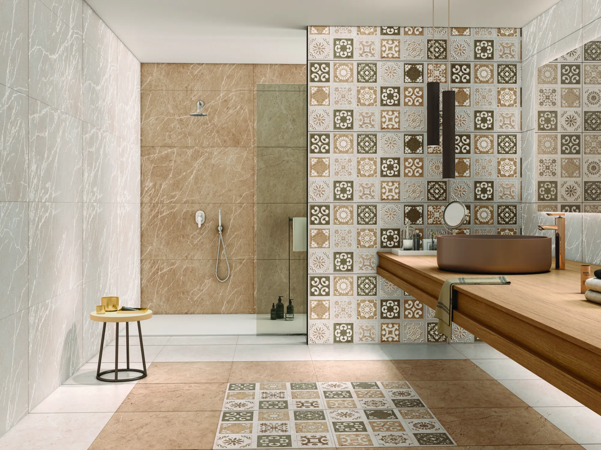 GRANDE REPLIQ NEVICA CREMA FP GVT for Wall, Floor — Somany TESORO collection