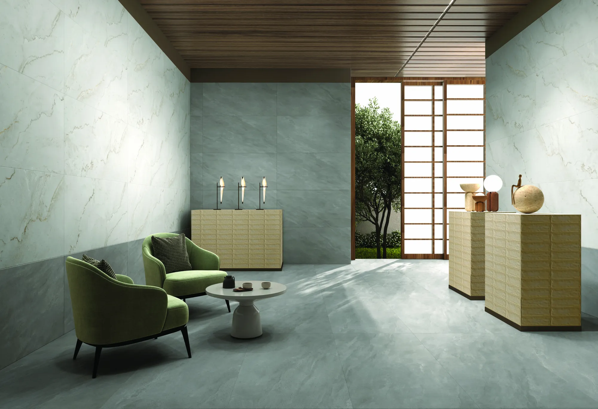 GRANDE PLUME VERMION GREY GVT for Wall, Floor — Somany HARMONY collection