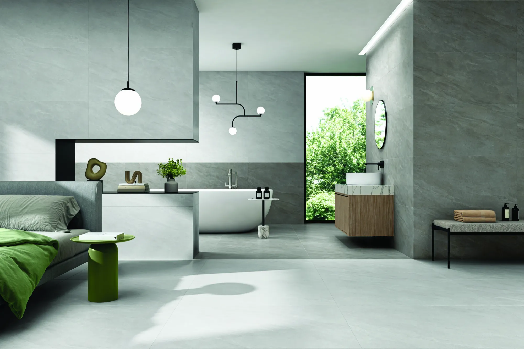 GRANDE PLUME VERMION GREY LIGHT GVT for Wall, Floor — Somany HARMONY collection