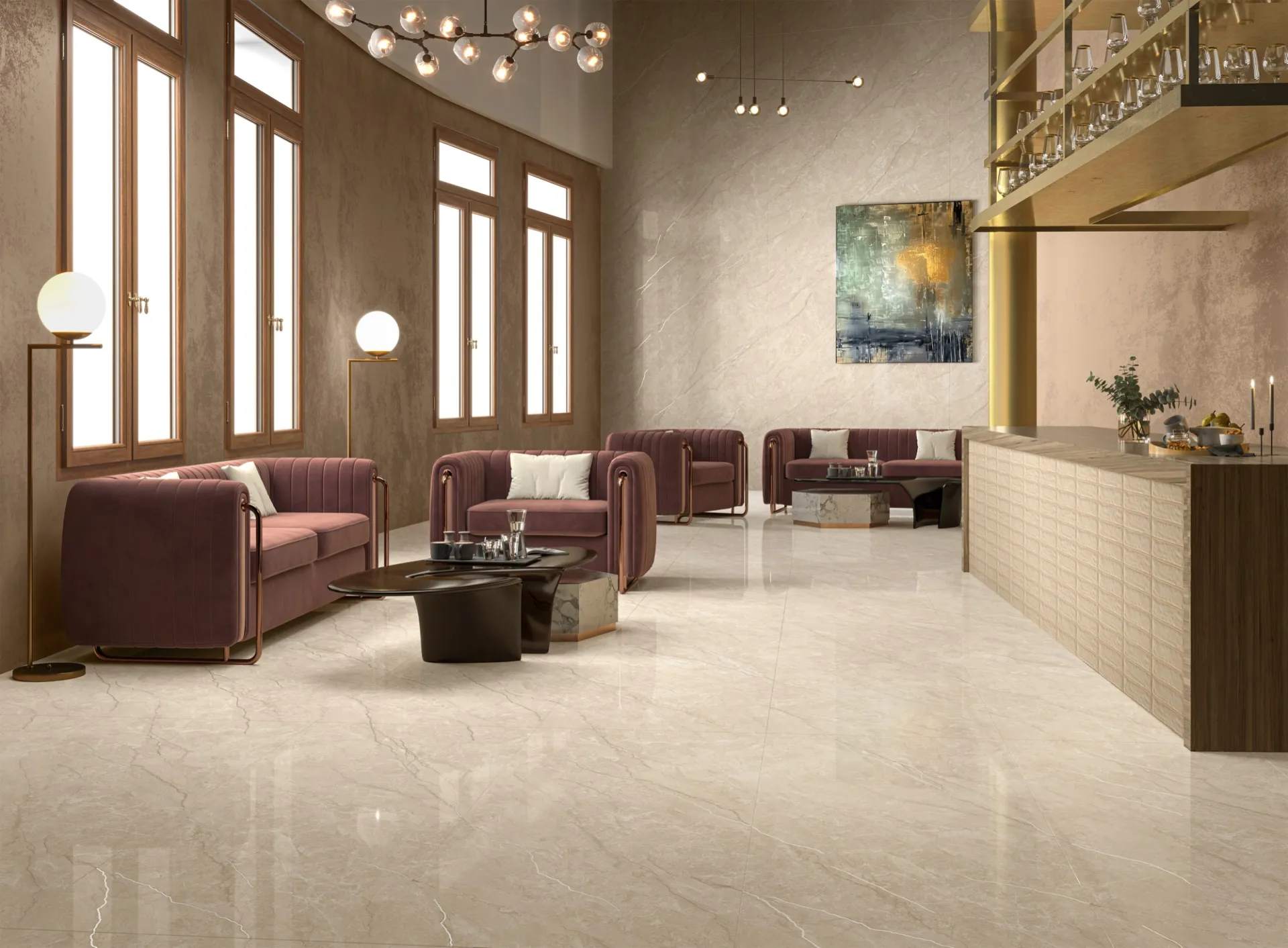 ENORME KS EL ENGRAVO ORTONA TAUPE FP GVT for Wall, Floor — Somany HARMONY collection
