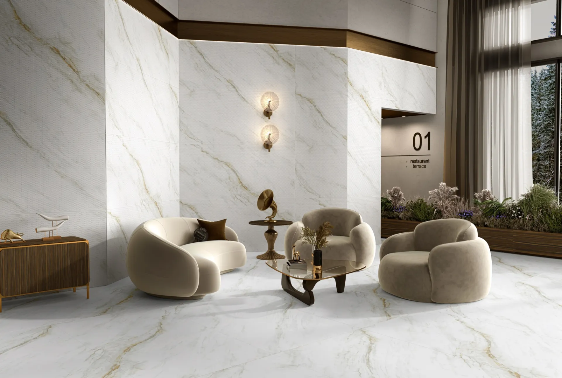 ENORME KS AVELINO NATURAL PLUME GVT for Wall, Floor — Somany HARMONY collection