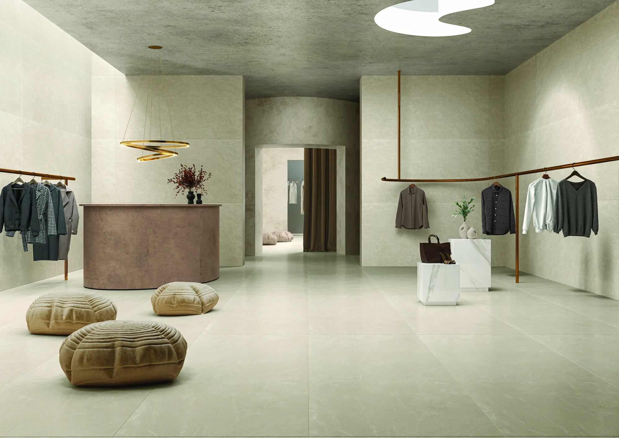 ENORME KS RAGGIO BEIGE ET GVT for Wall, Floor — Somany Eternastone collection