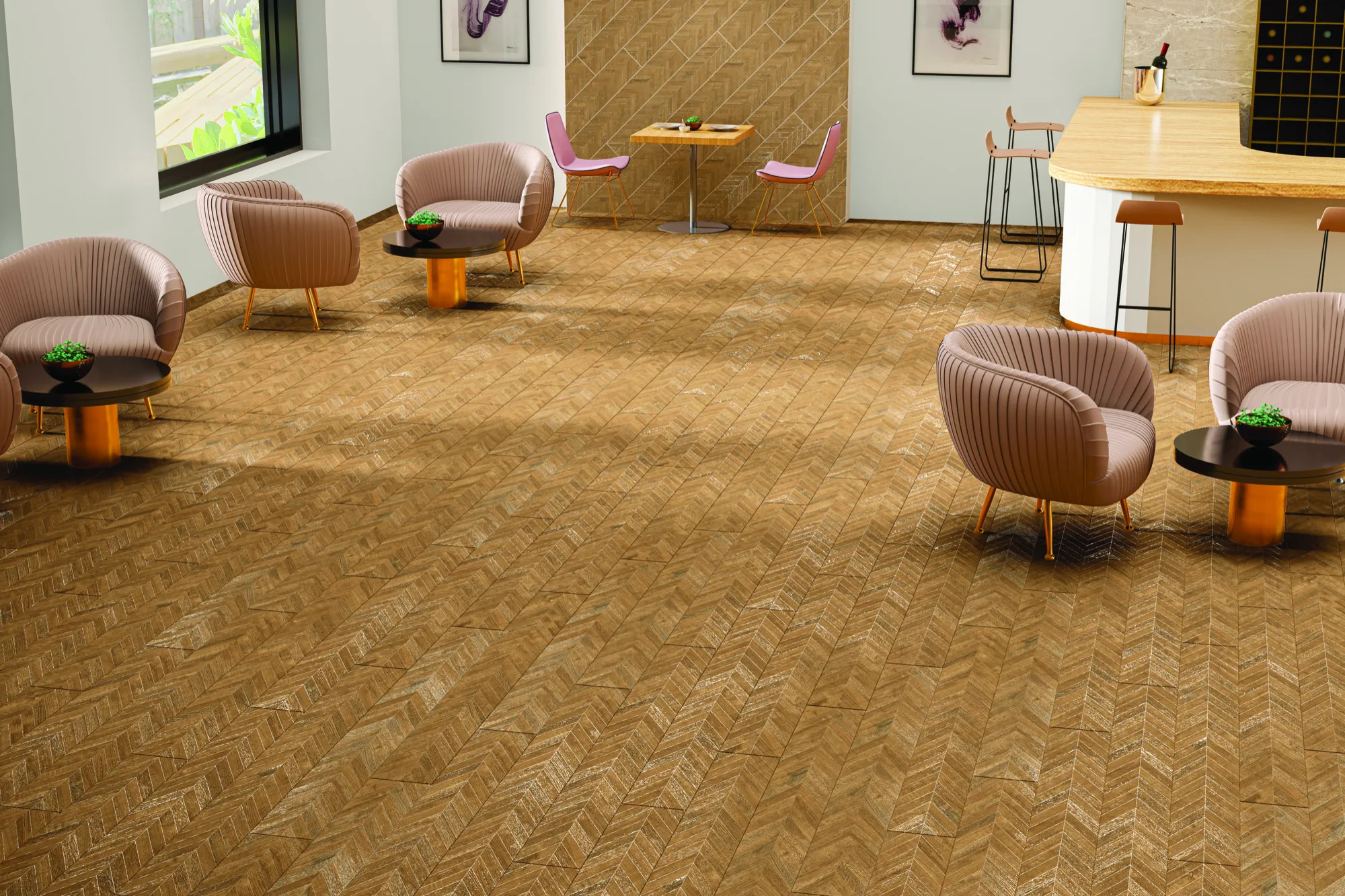 STRIO VALOR IMP BRICOLA OAK V4 GVT for Wall, Floor — Somany PLANKS collection