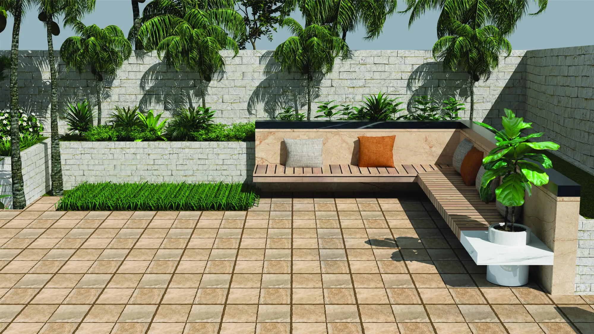 AISHA BROWN HDVT for Floor — Somany PAVESMART collection