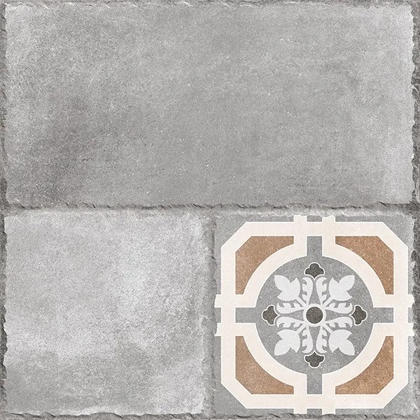 ENOS GREY DECOR V4 tiles for Floor — Somany STONE12 collection
