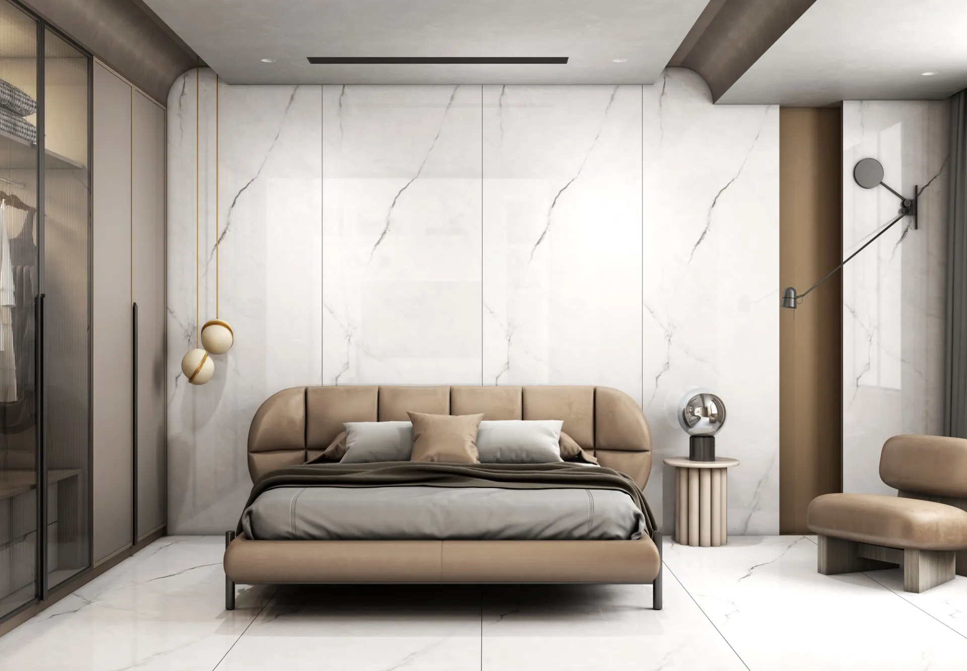 VENATO BIANCO 24 V2 SLAB for Counter Top, Wall, Floor