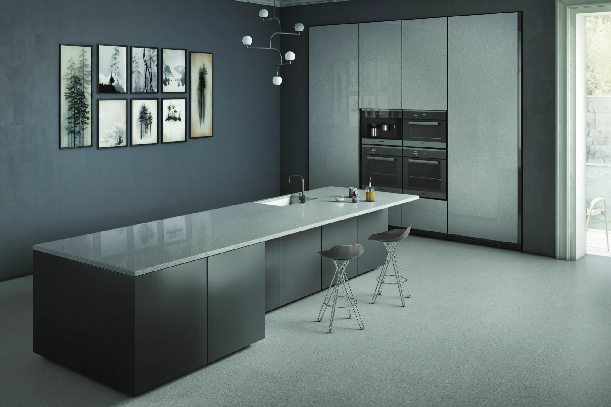 STELLA GREY 26 SLAB for Counter Top, Wall, Floor