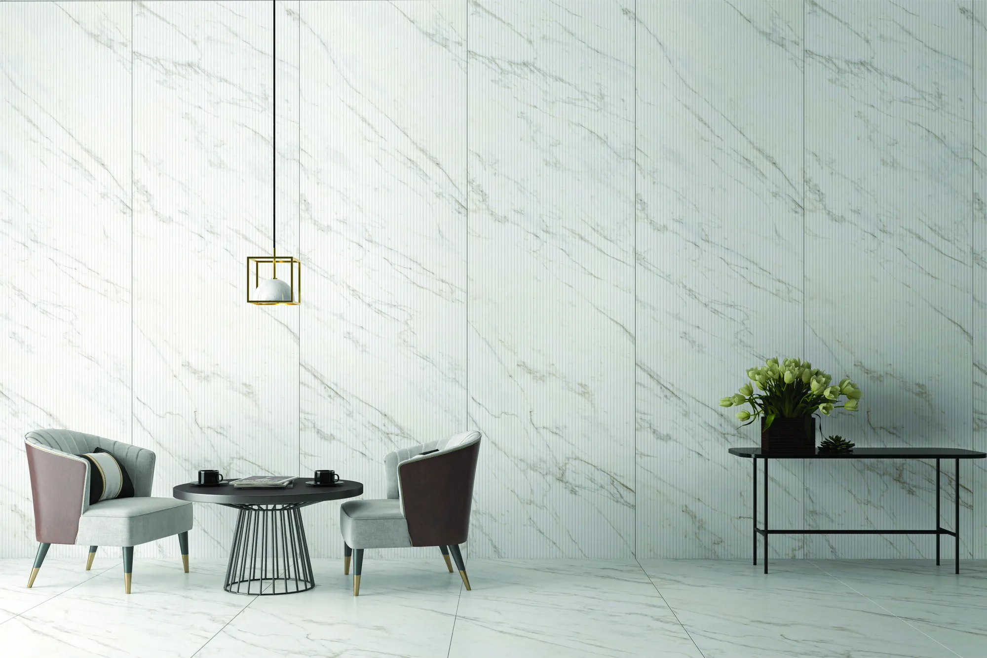 CARARA WHITE 26 V2 SLAB for Counter Top, Wall, Floor