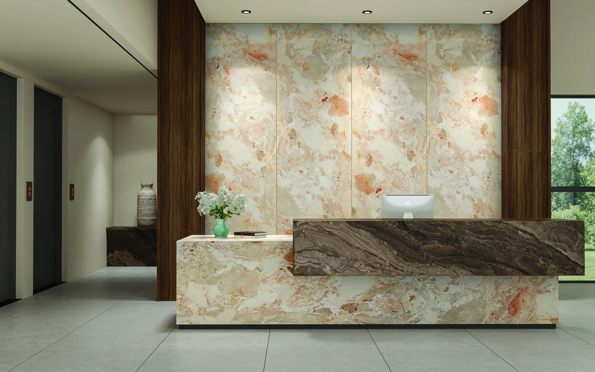 BRECCIA SARDA 26 SHAPE V1 SLAB for Counter Top, Wall, Floor