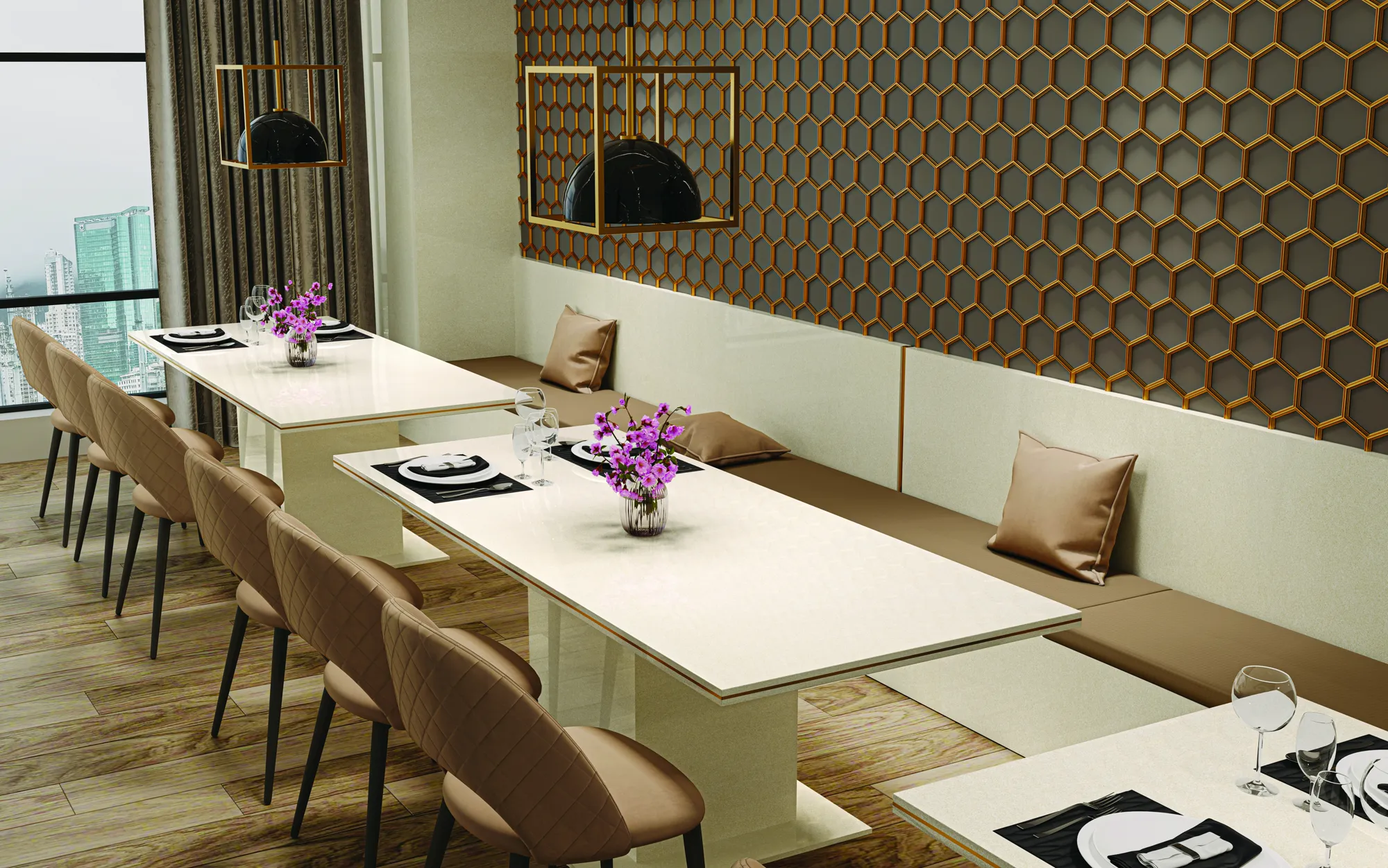 NEBULA CREMA 30 SLAB for Counter Top, Wall, Floor — Somany TECHNICAL PORCELAIN collection