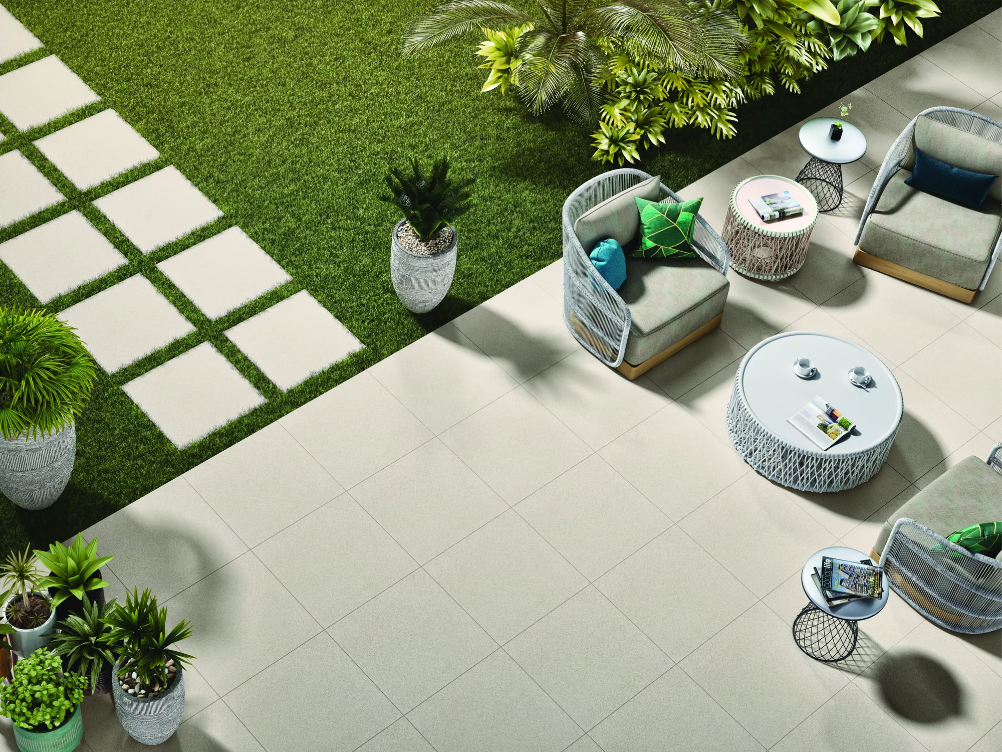 GEOSTONE BEIGE-15 MM HDVT for Wall, Floor — Somany STONE 16 collection