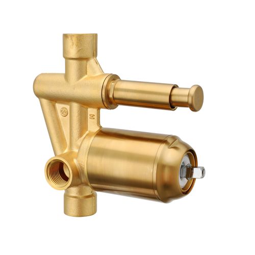 Single Lever 3 Inlet Push Type Conc Div Body Brushed Gold