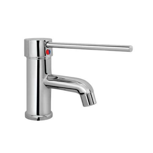 Single Lever Basin Mixer without Pop-up waste and with Braided Hoses