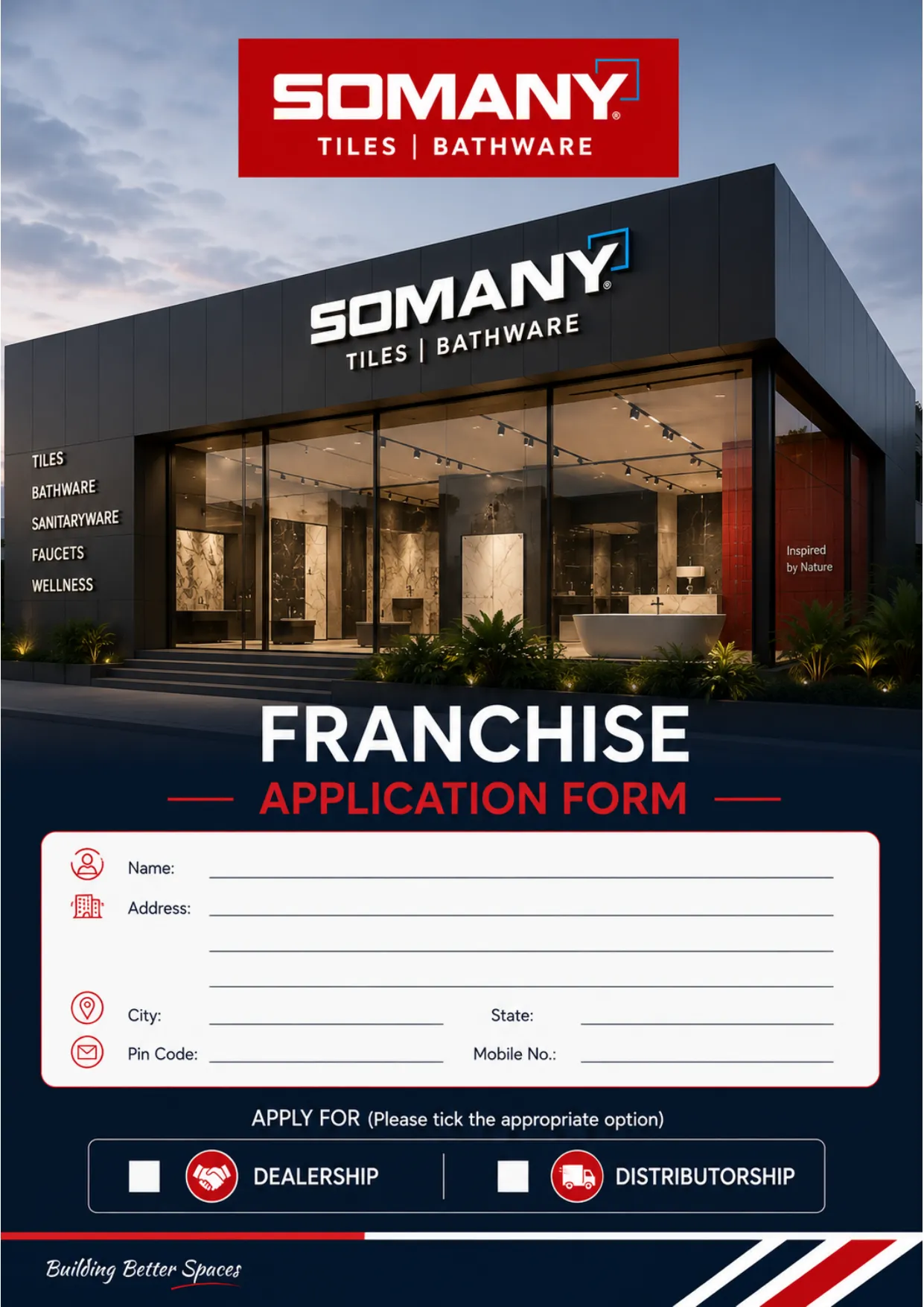 Fake franchise application form