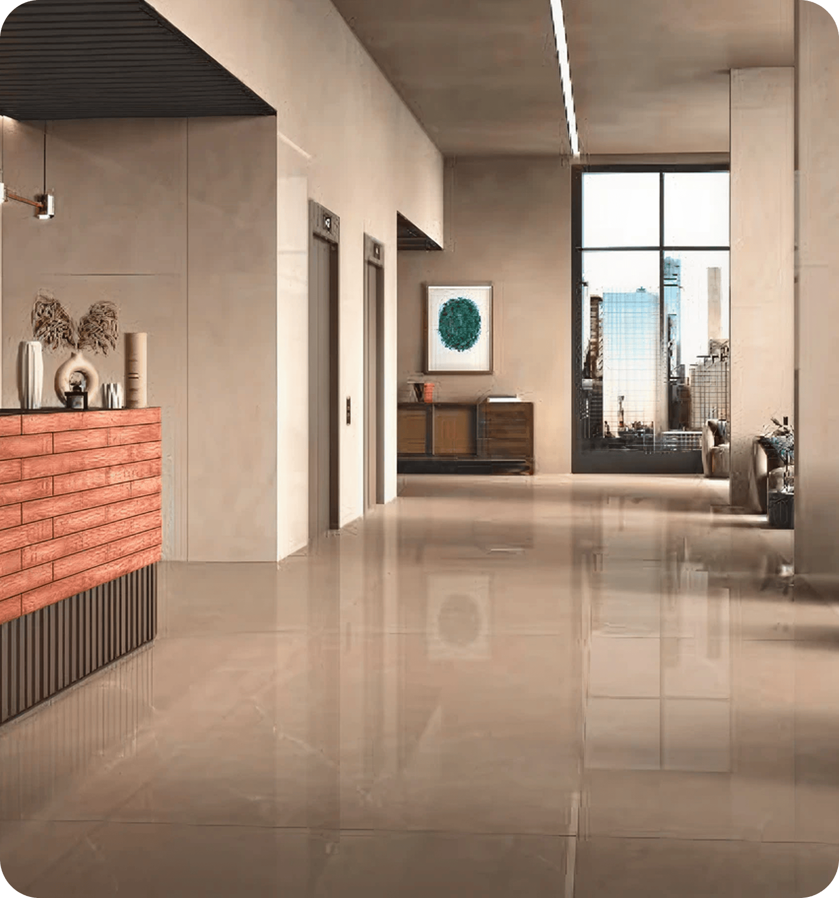 Stacked Terrazzo Tiles